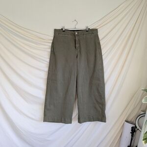 Ava & Viv Olive Army Green High Rise Wide Leg Jeans Sz 16